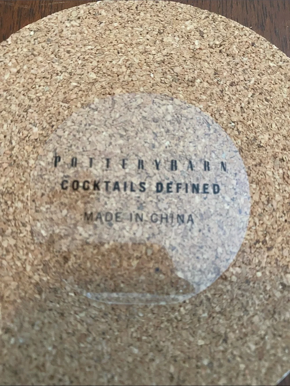 Pottery Barn Cocktails Defined Coasters Set of Four with Box